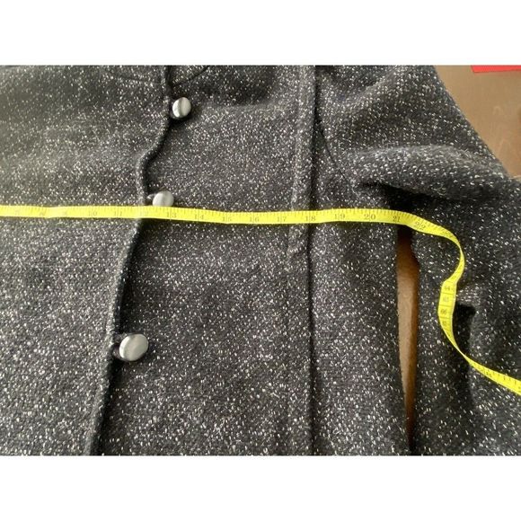 New York‎ Girl Vintage Wool Blend Jacket Coat - Size 12 - Black & Gray - Picture 13 of 14